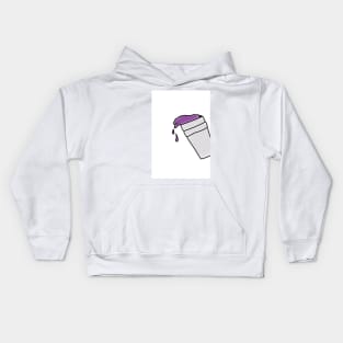 Lean'nn with da double cup of purple drank! Dirty Sprite! Kids Hoodie